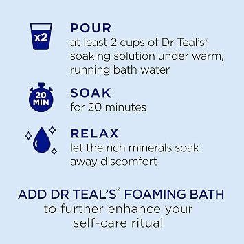 Dr. Teal's Epsom Salt Soaking Solution, Soften & Nourish with Milk and Honey, 48 Oz