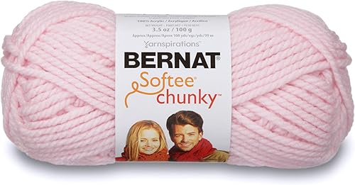 Ovillo sólido Bernat Softee Chunky, otro, rosado bebé, Paquete de 1