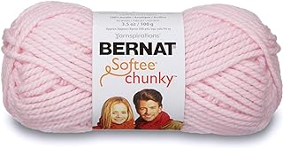 Bernat Softee Chunky Yarn, 3.5 Oz, Gauge 6 Super Bulky, Baby Pink