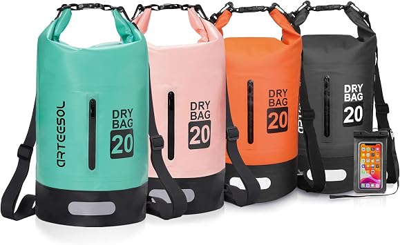 Waterproof Dry Bag 5L 10L 20L 30L Waterproof Bag with Long Adjustable Handle for Kayaking Boat Excursion Canoe/Fishing/Rafting/Swimming/Snowboarding