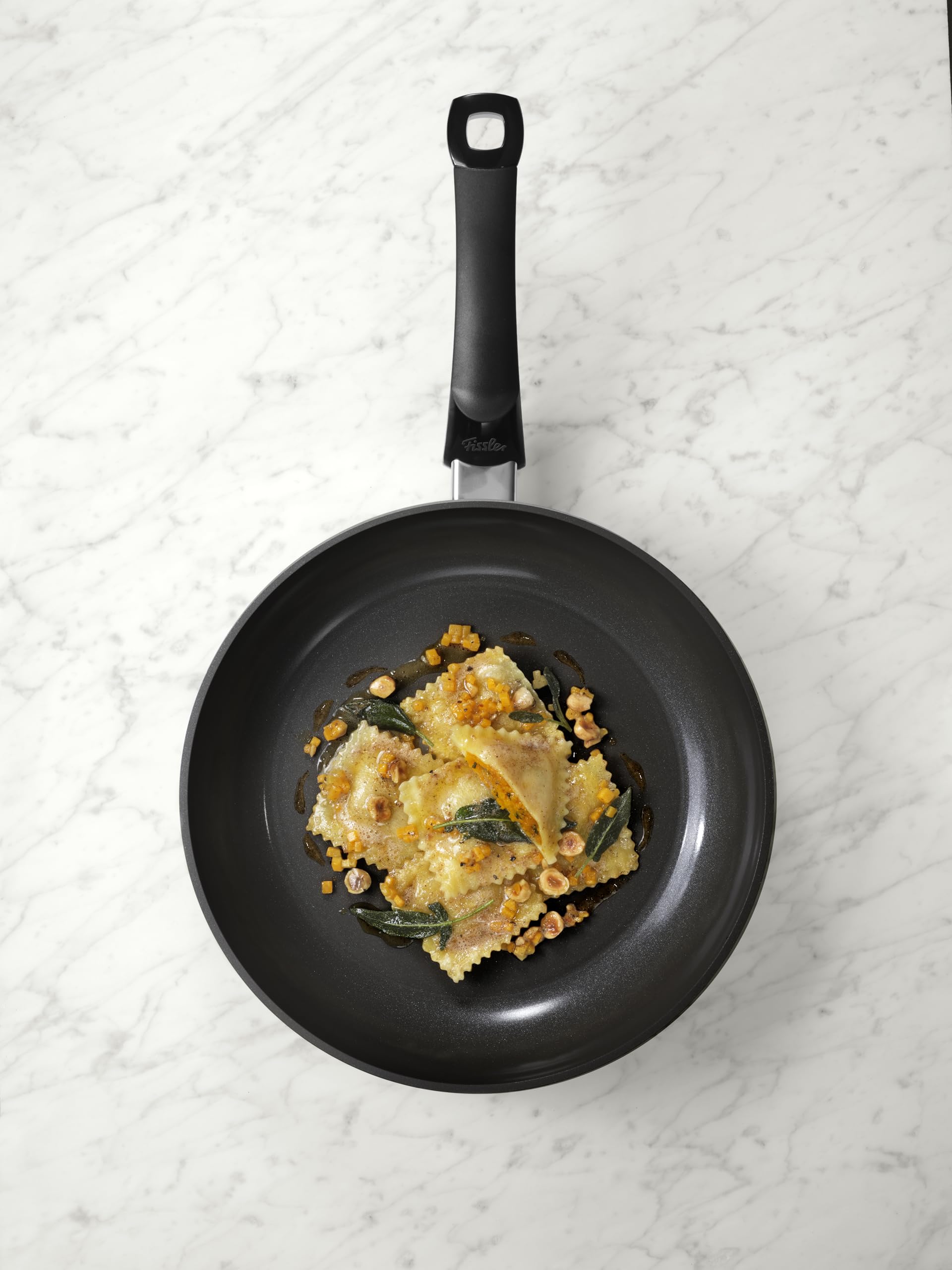 Fissler Ceratal Classic Orbit Black Padella in alluminio, con rivestimento in ceramica, diametro da 28 cm, antiaderente, per piani cottura a induzione