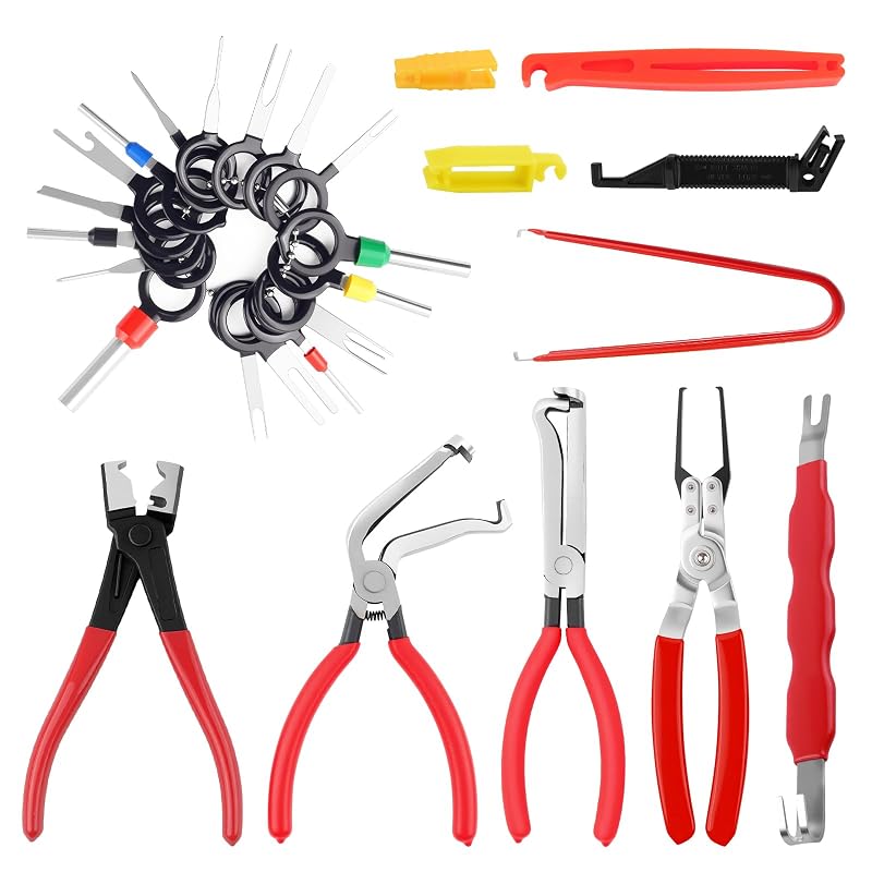 Kit de Ferramentas para Remoção de Terminais e Conectores Elétricos Automotivos VKQTS com 11 Peças