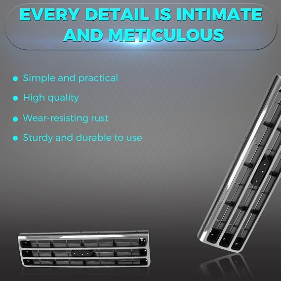 Front Grille Grill Fits FORD F250 Chrome Gray