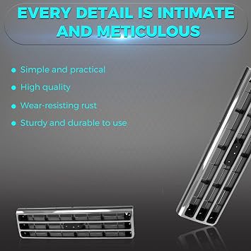 Front Grille Grill Fits FORD F250 Chrome Gray