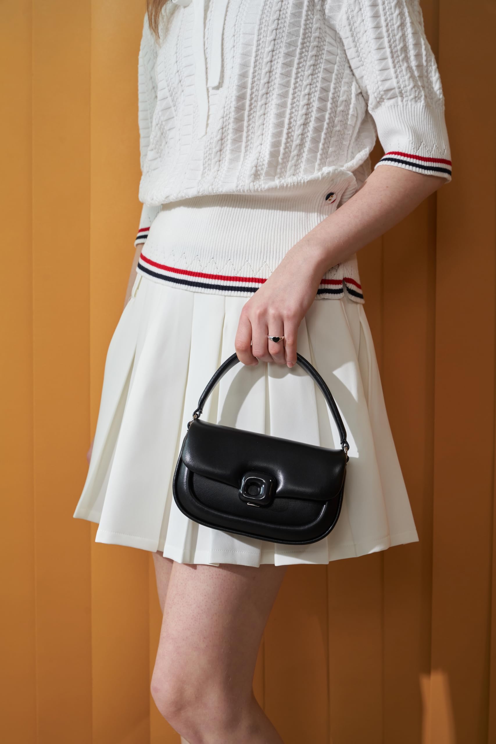 LA FESTIN Süße Mini Handtasche aus Leder für Mädchen & Damen, Umhängetasche mit Edelsteinverzierung, Elegante leder Shopper Tasche für täglichen Einsatz, Schule, Dating