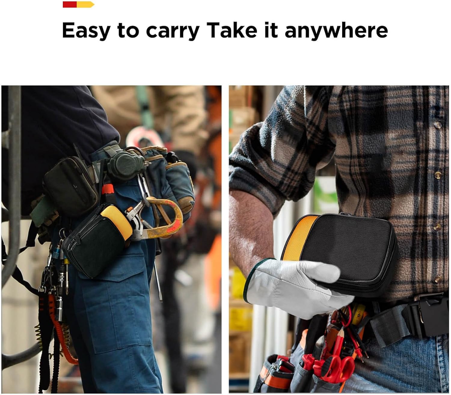 KingSung Zippered Soft Tool Carrying Case for Fluke 117/116/115/114/113 Digital Multimeter 62 Max and Many More, with Smooth Zipper and Thick Wrist Strap, Built-in Shock-Proof Cotton, Double-Layer