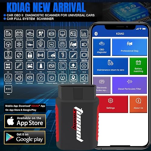 Miniatura 8 de KDIAG OBD2 escáner herramienta de diagnóstico, lector de código de coche para iOS y Android, escáner automático de sistema completo para vehículos