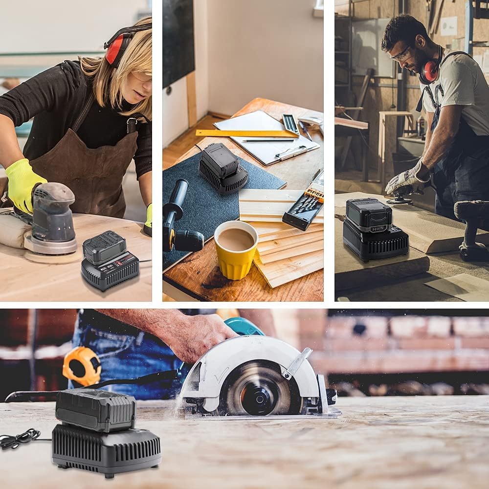 WaxPar Fast Battery Charger Compatible with Craftsman 20V Battery, CMCB104 CMCB204 CMCB202 CMCB201 CMCB209 CMCB205 CMCB100 CMCB101 - Image 4