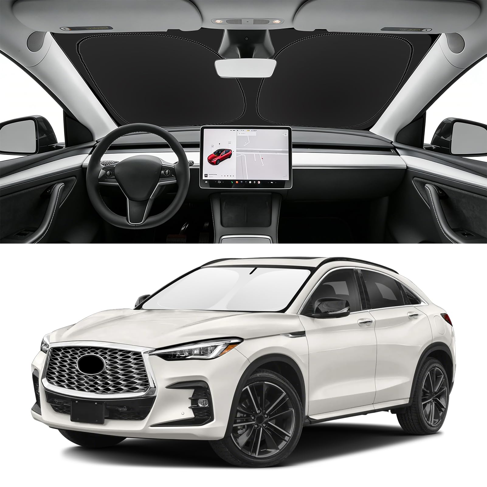 Custom Fit Windshield Sun Shade for Infiniti QX55 2022-2025