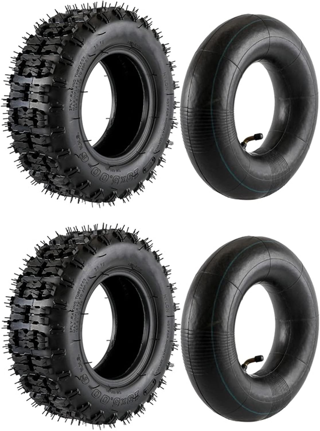 4PCS 13x5.00-6 Front Tire with Inner Tube Set for Go Kart ATV Scooter Quad Bikes 4 Wheelers