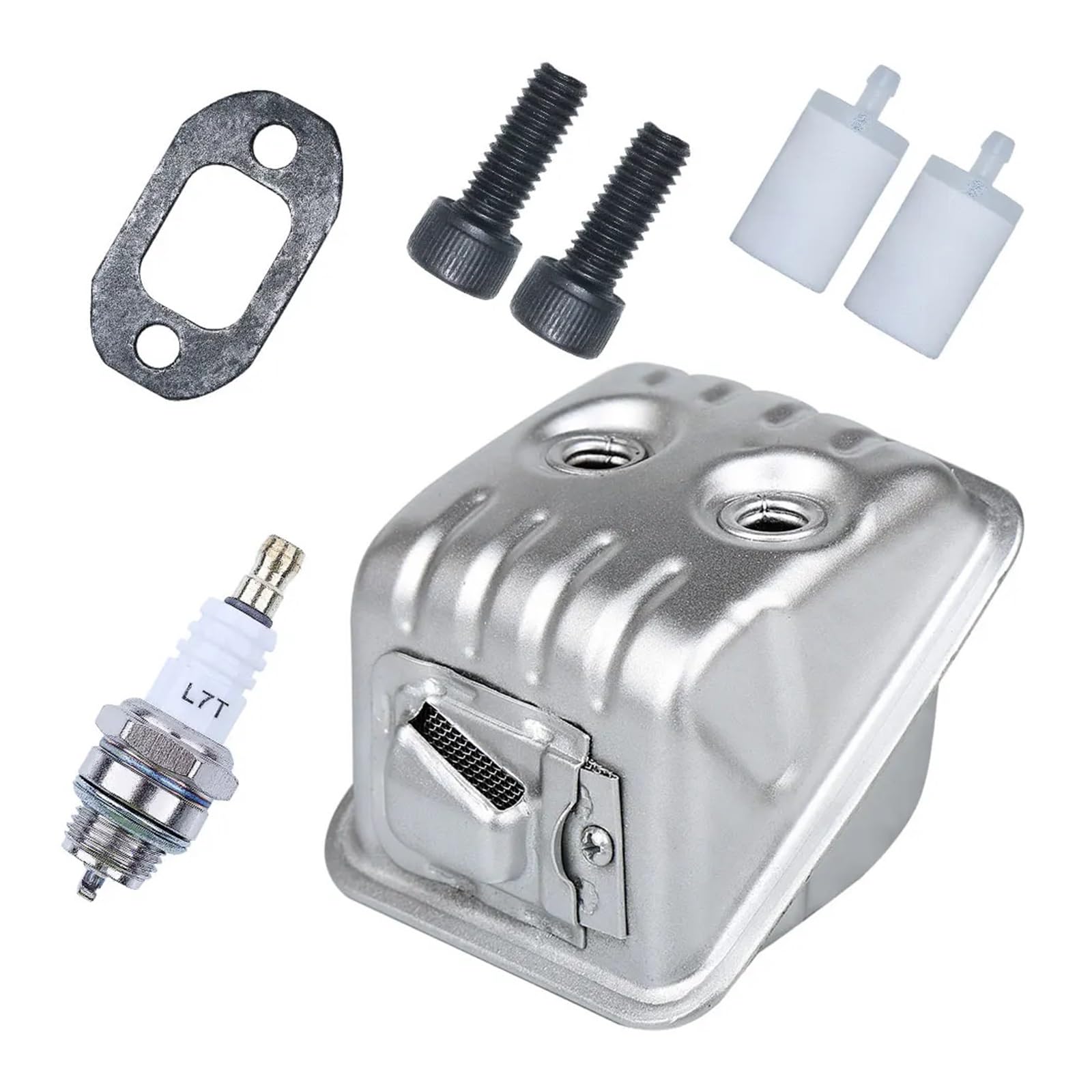 Kit de Filtro de Combustible de Tornillo silenciador Apto for H-usqvarn 450 445 445e W bujía repuestos de Motosierra de Gasolina 544147702