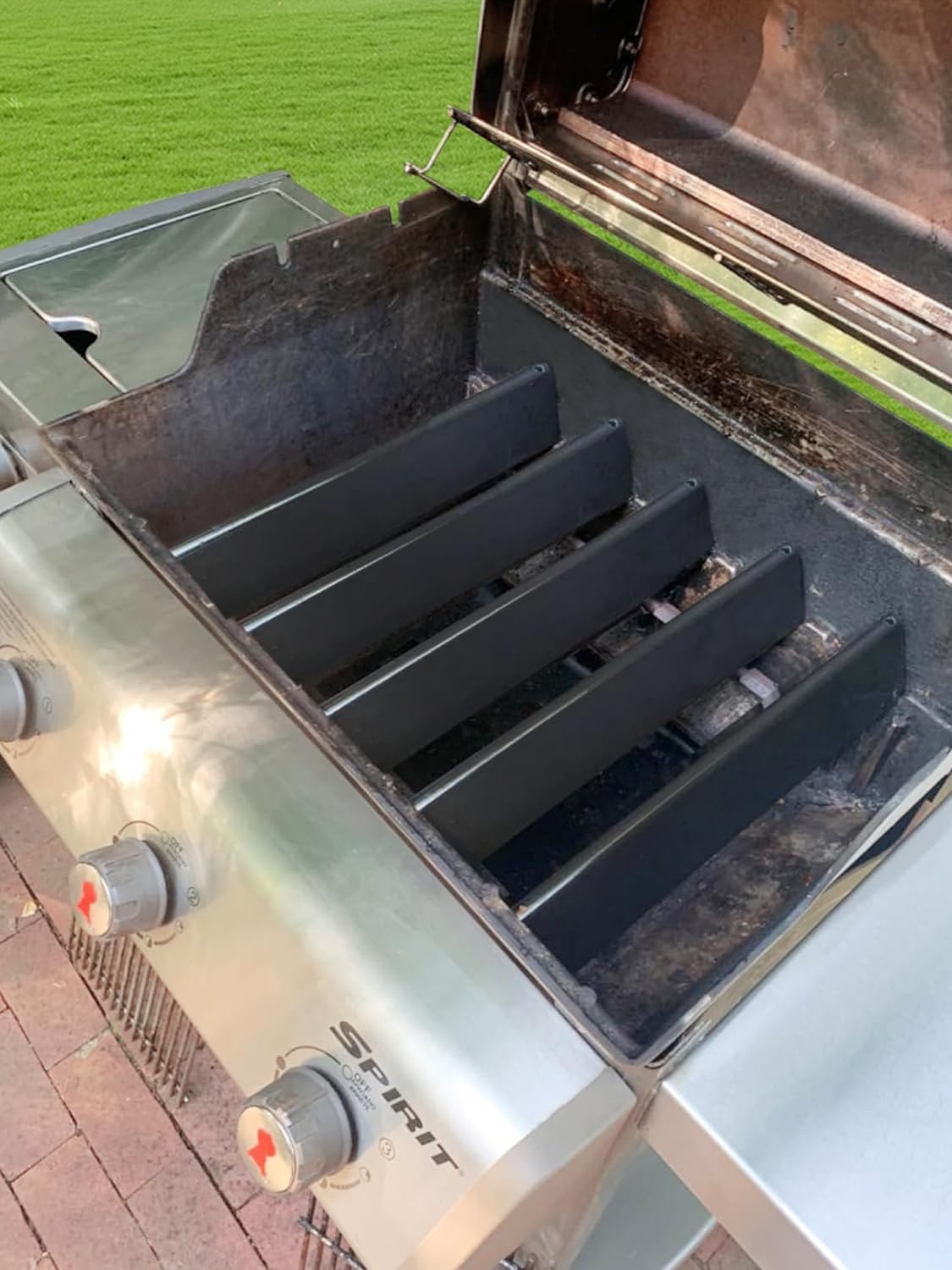 Leship Parts for Weber Spirit 300 Series,Spirit E310 E320 S310 S320 S330 Grills,Replacement Parts for Weber 7636 69787(15.3" Flavorizer Bars & 18" Bunner Tube)