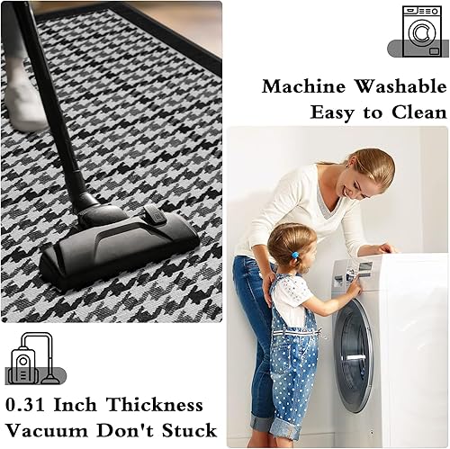 Miniatura 6 de GOYLSER Alfombra de pasillo para cuatro estaciones, alfombra antideslizante con respaldo de goma, fácil de limpiar, alfombra impermeable para