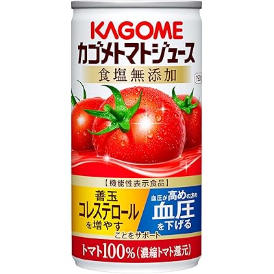カゴメ トマトジュース 食塩無添加 190g缶×30本（毎日1本30日分 機能性表示食品 リコピン GABA 血圧 善玉コレステロール）