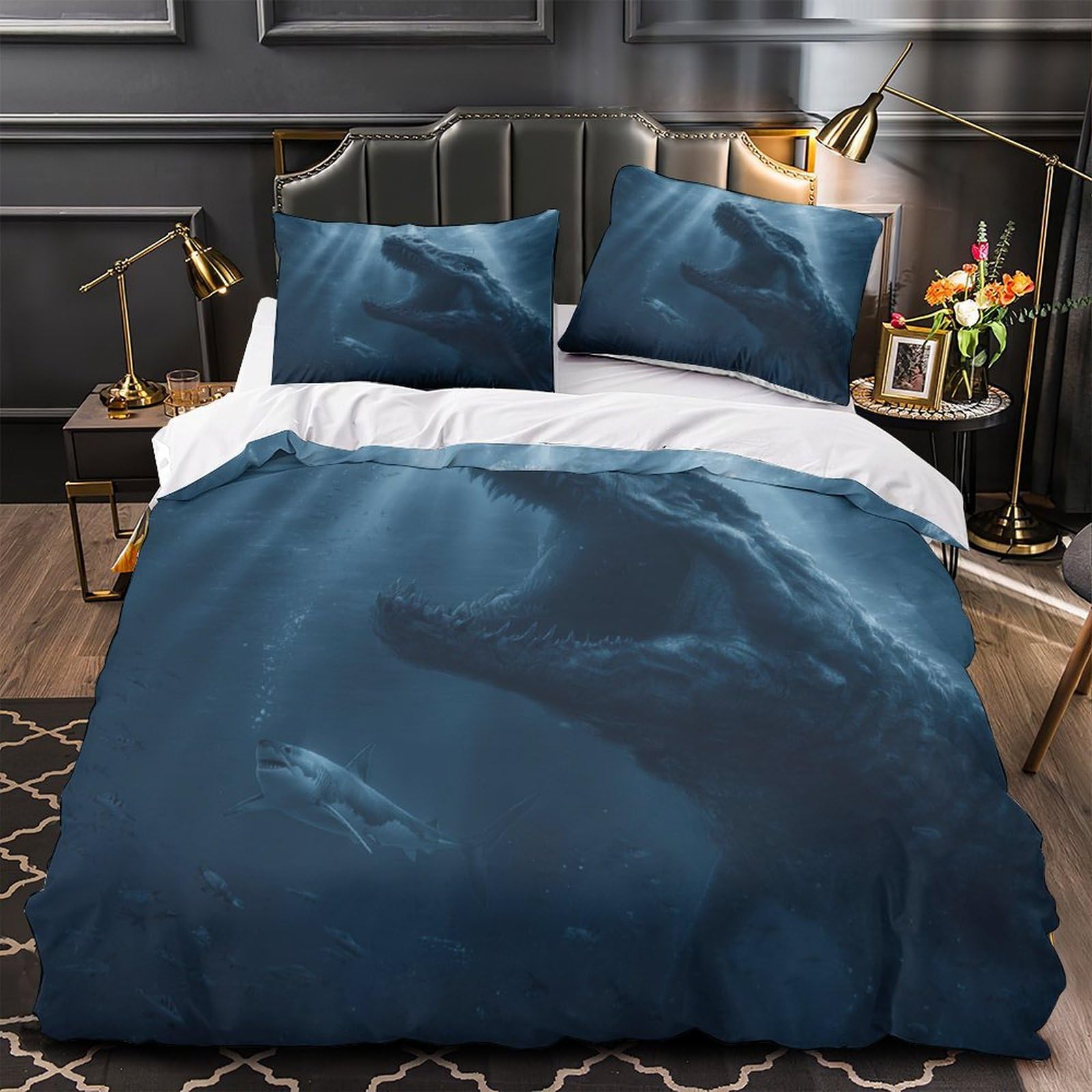 Parure de lit rouge-gorge 200x200cm pour chambre cocooning