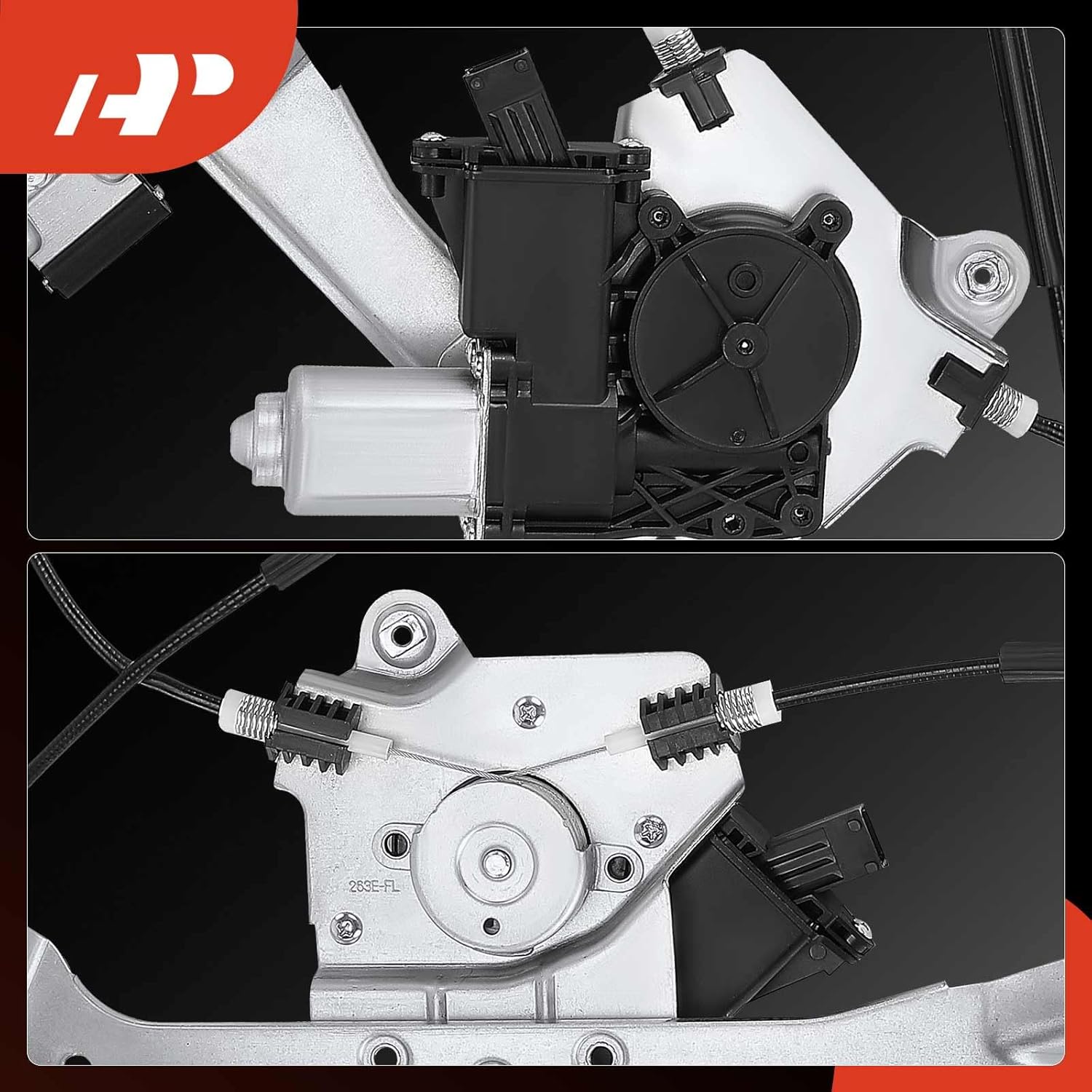 A-Premium Front Left Driver Side Power Window Regulator with 6-Pin Plug Motor Compatible with Chevrolet Malibu 2008-2012 & Saturn Aura 2007-2009, Replace# 25943965