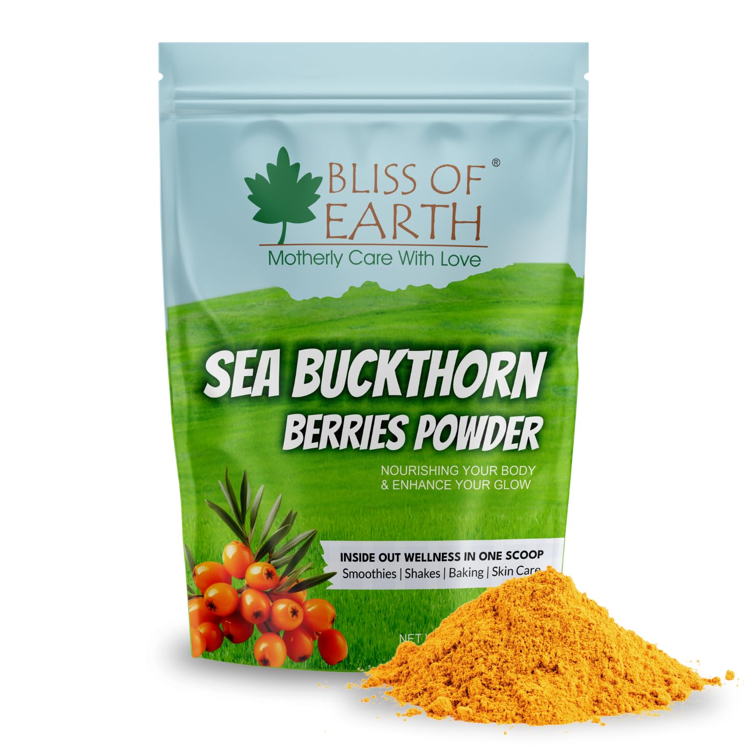 Bliss of Earth Sea Buckthorn Powder – 100gm Seabuckthorn Berry Powder, Fine Himalayan from Whole Berry, Easy to Mix in Drinks, Smoothies & Meals, No Added Sugar-image-32