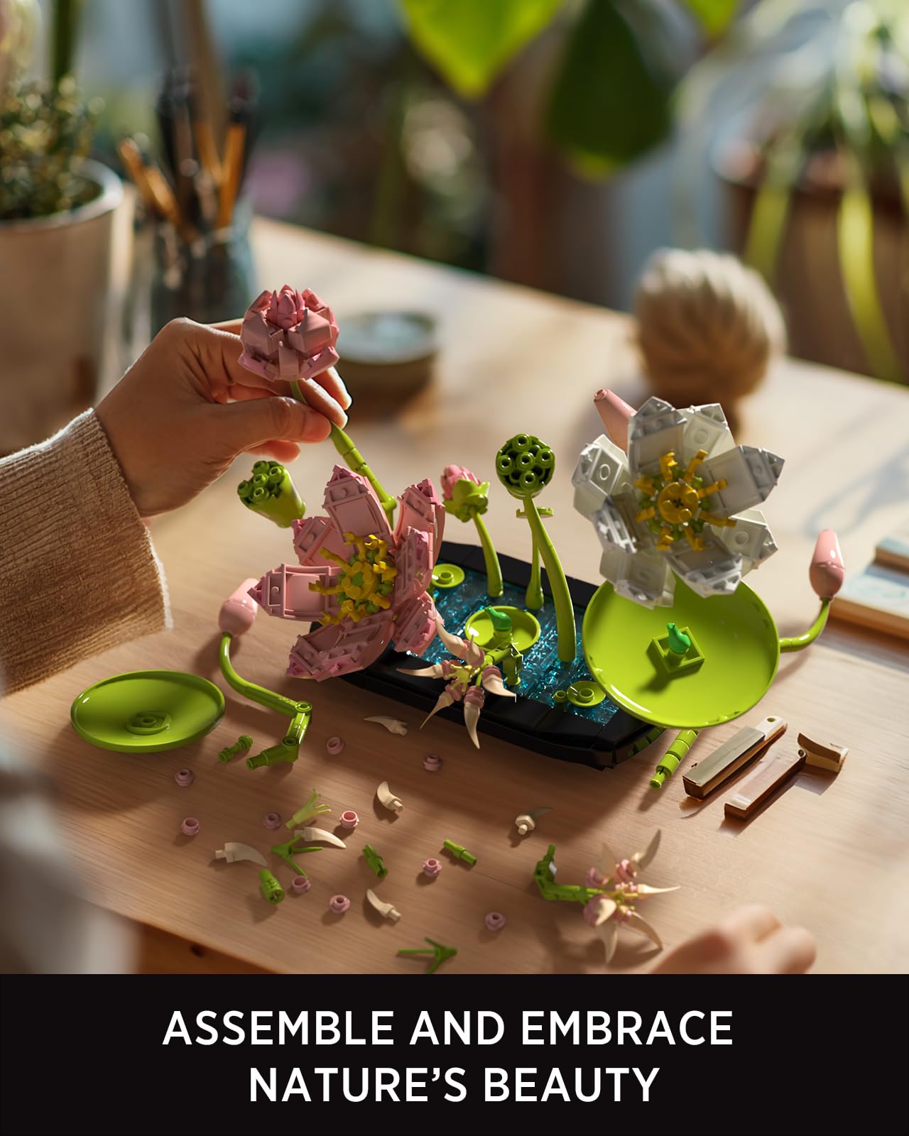 Nifeliz Lotusblumen Bauset FÃ¼r Erwachsene - 506 Teile Botanisches Modell Zur Deko