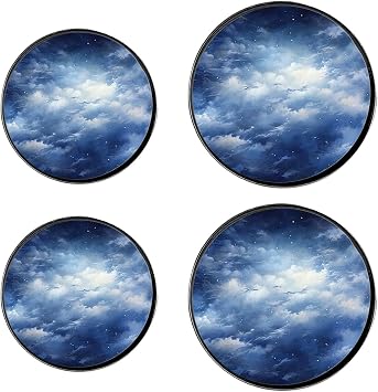 MoonStars Set of 4 Stove Burner Covers - Premium Round Electric Stove Range Protectors,8 IN & 10 IN