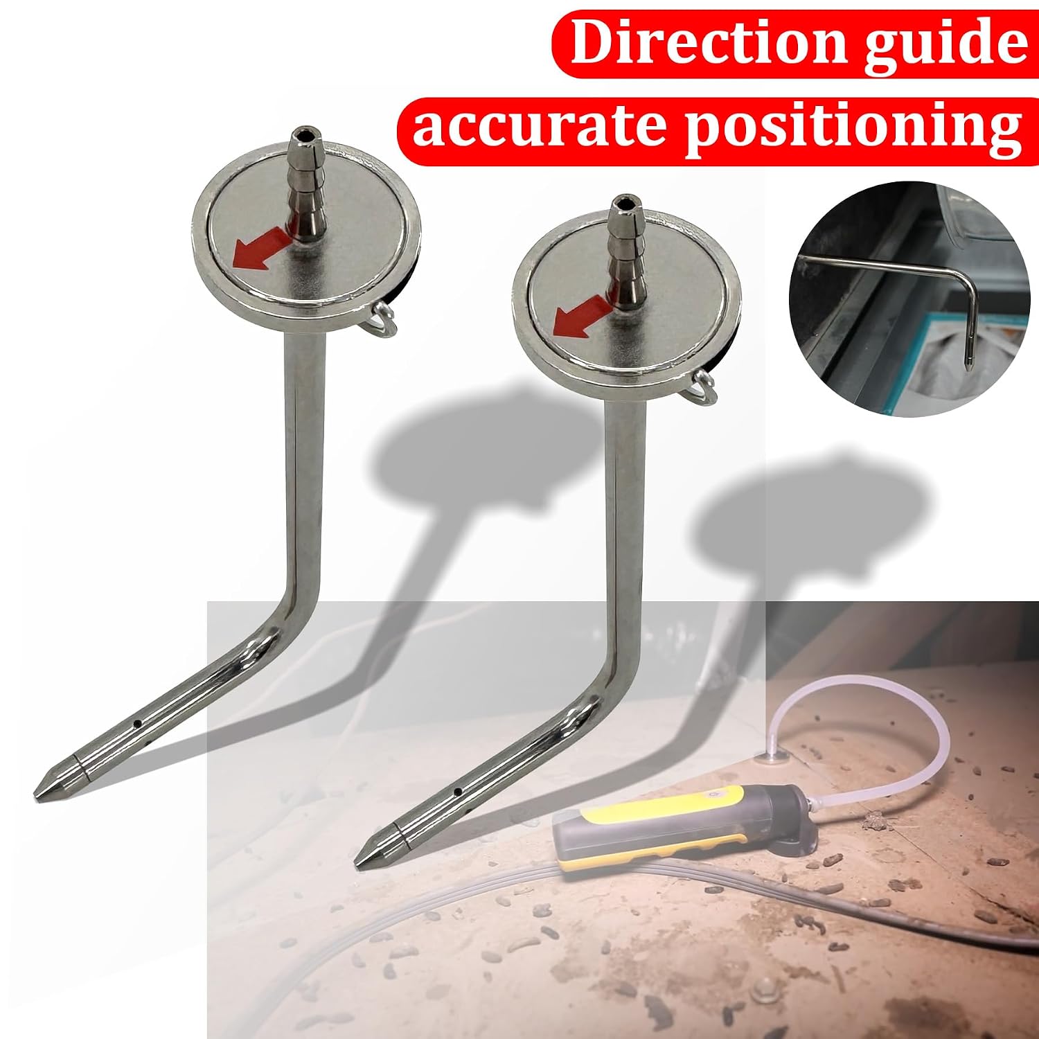2 Pack Static Pressure Probes Compatible with Fieldpiece JL3KM2, SDMN5,SDMN6,ADMN2,HVAC Pitot Static Tube Fit,Pull Ring Design,Strong Suction Force.