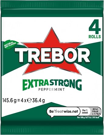 Trebor Extra Strong Peppermint 4 per pack Trebor 4