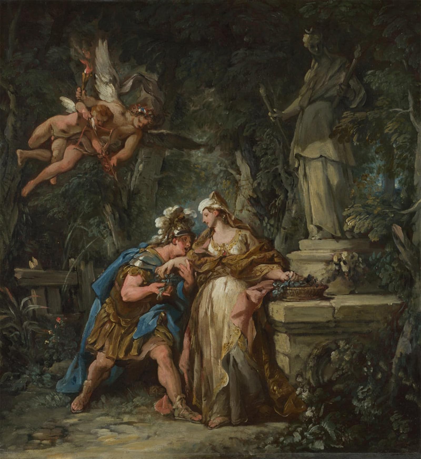 SERENDIPITP Retro Picture Poster Wall Art Pictures Painting Jason Swearing Eternal Affection to Medea by Jean François De Troy Wall Art Canvas Print for Wall Decor 60x90cm