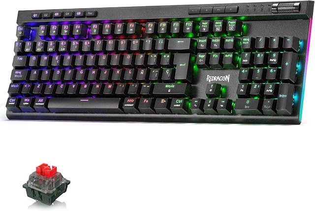 Redragon K580 Pro Teclado Mecánico Gaming Tri Modo Hot Swap ES