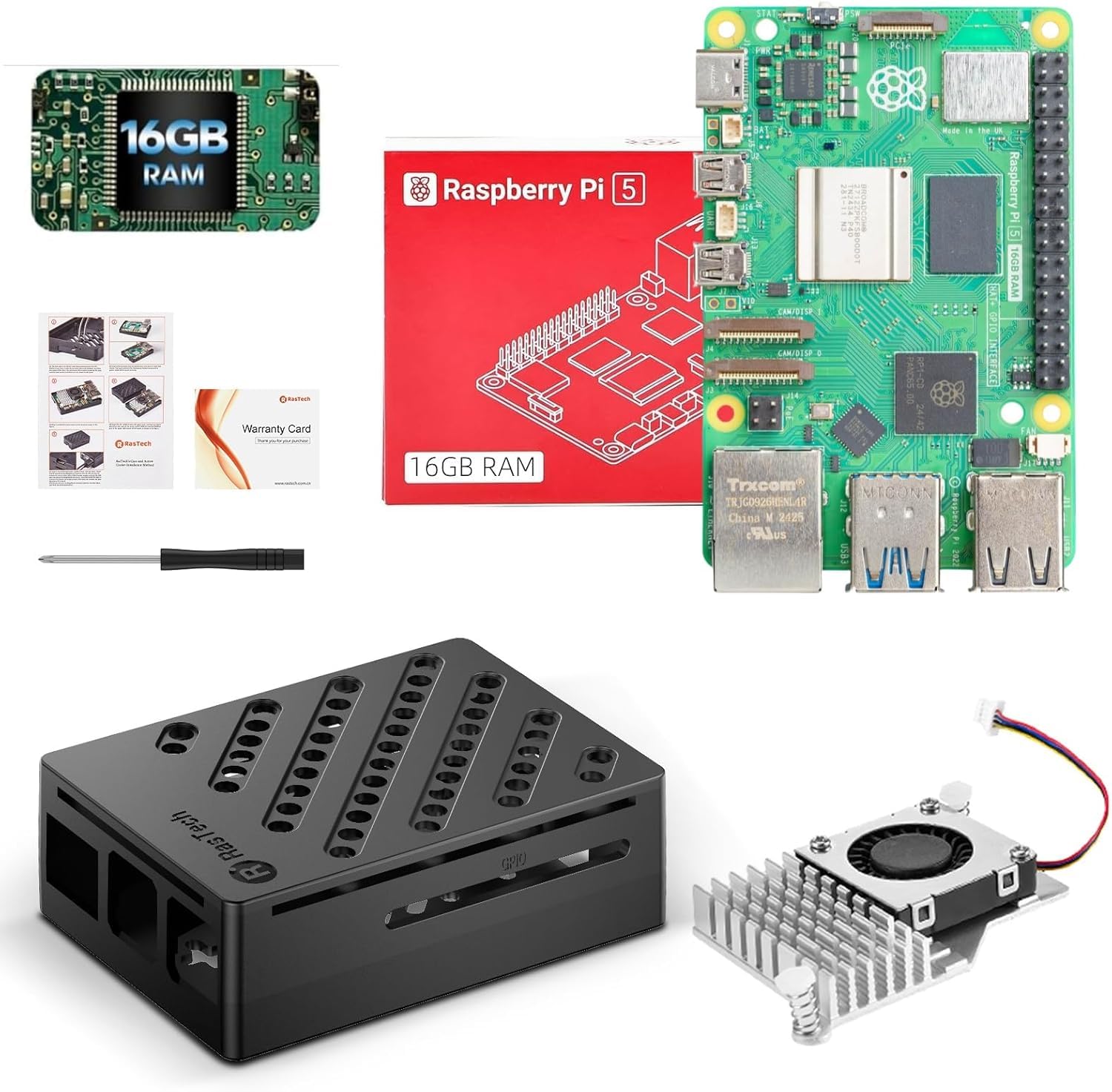 Amazon.co.jp: Vesonn Raspberry Pi5 16GBキット 技適を取得済み