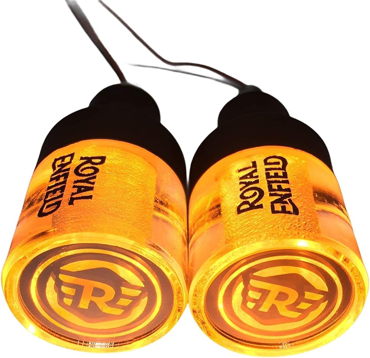 A4S SUTOMOTIVE & ACCESSORIES Handle Bar End Indicator LED Light Side Weights for Bullet Bike Classic Standard Electra Thundirbird 350 500