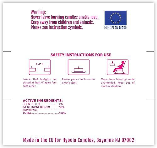 Miniatura 9 de HYOOLA Velas aromáticas de vela  Taza transparente  Velas perfumadas Wildcherry Tealight  6 horas de tiempo de combustión  Paquete de 15  Fabricado