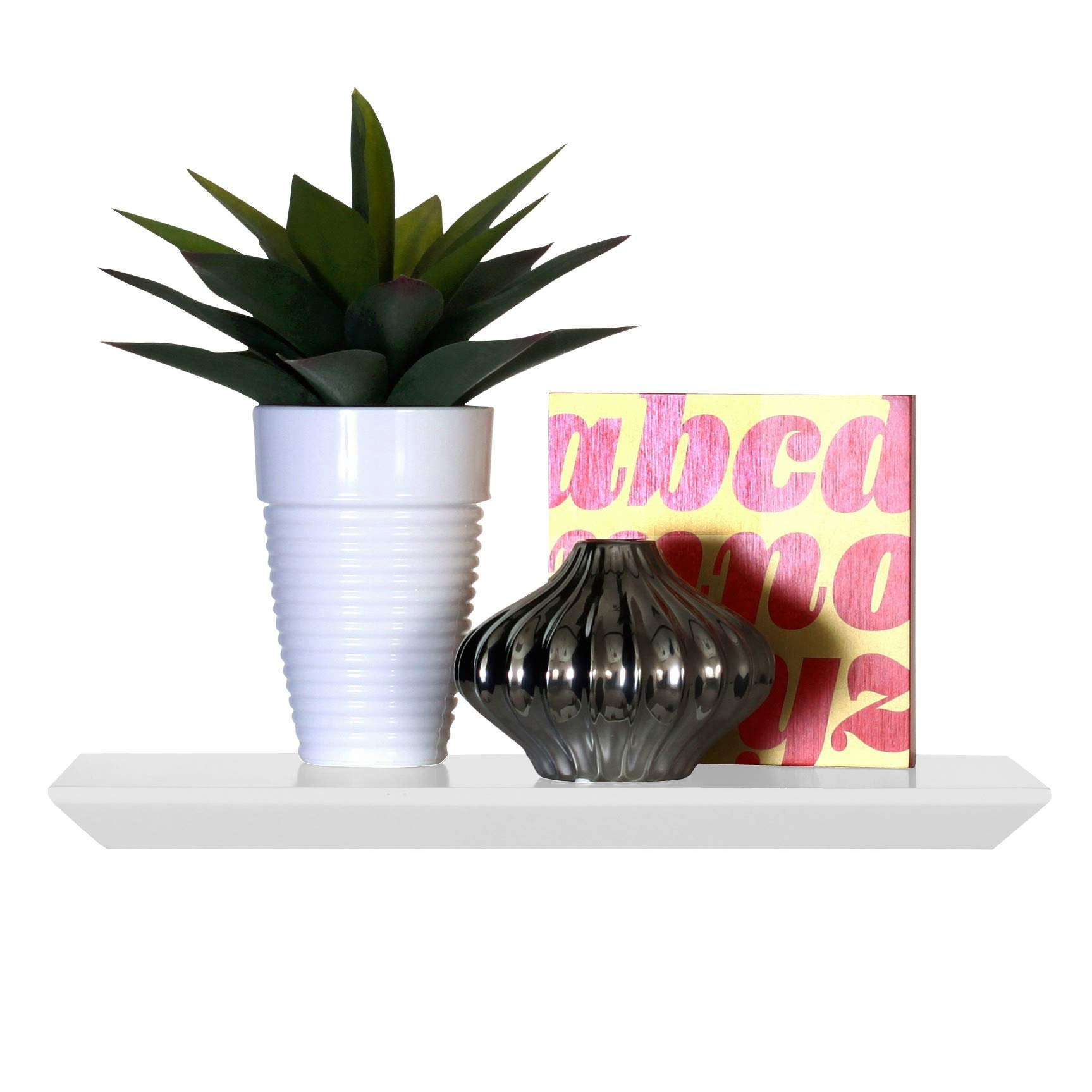 10 Inch Long Oliver Floating Shelf in White