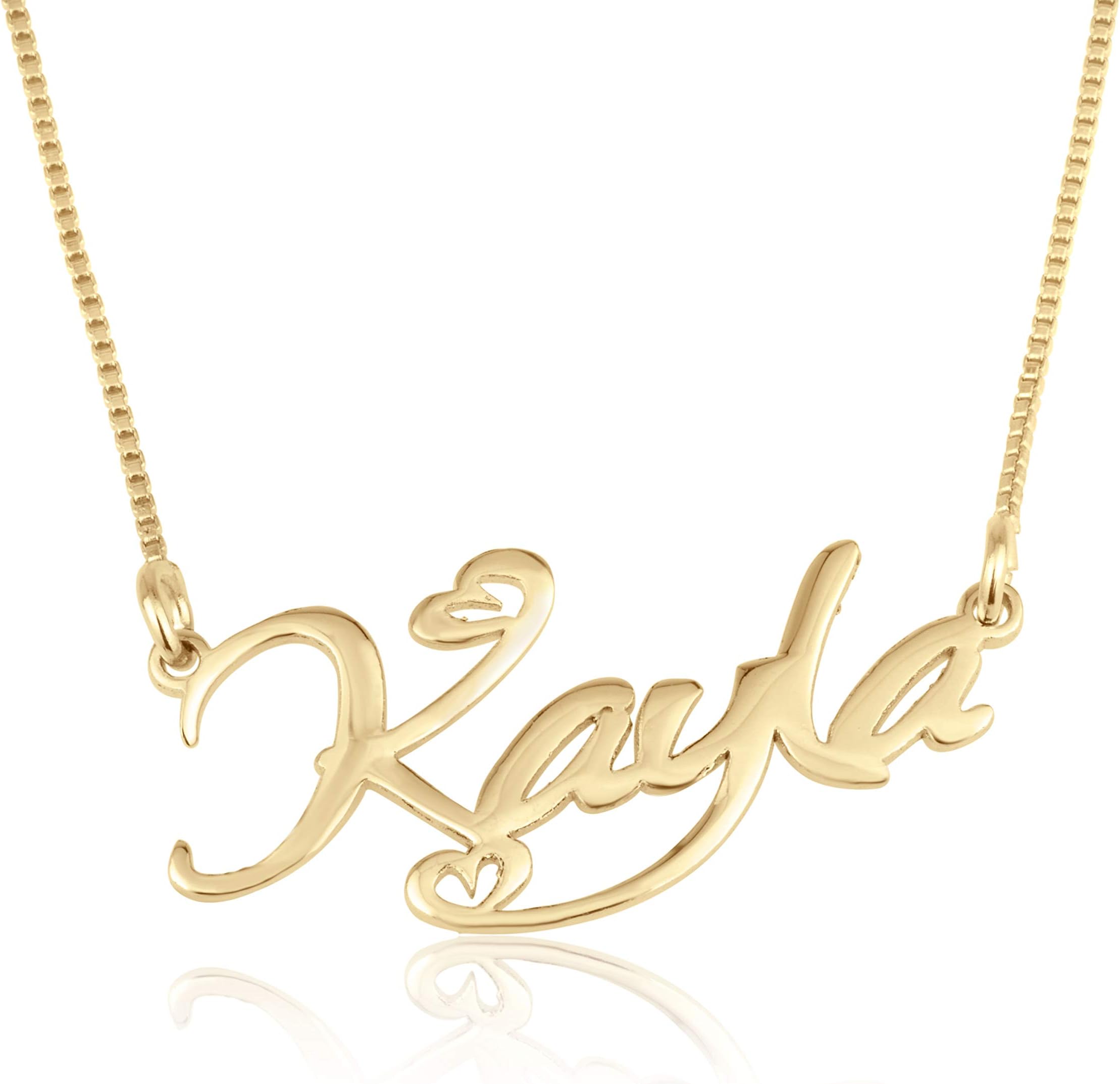 Beleco JewelryPersonalized Name Necklace, Special Heart Font Necklace For Women, Teens And Girlfriend, Jewelry For Couples, Customized Love Pendant, Forever Yours Necklace, Perfect Present For Anniversary