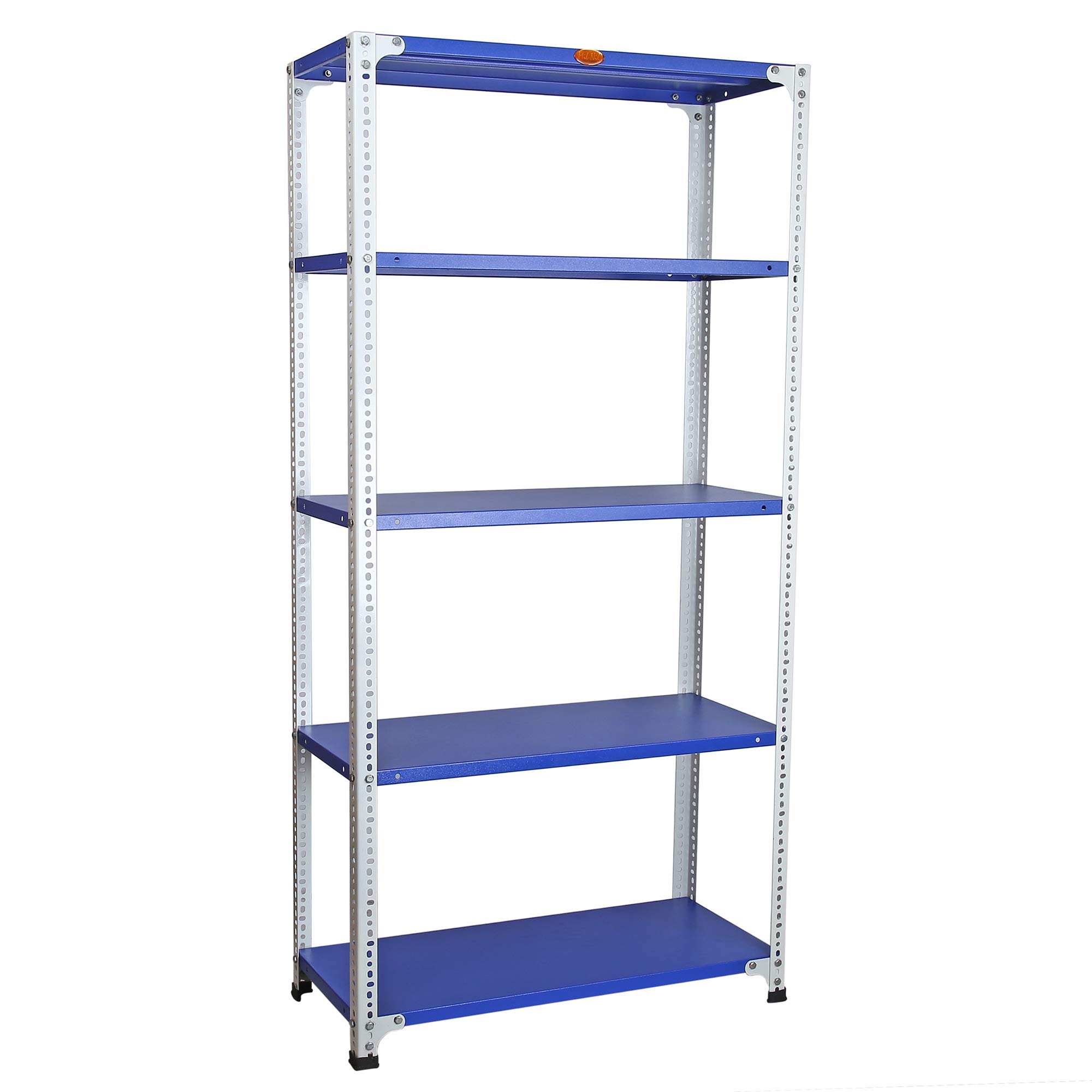 Mil-Nil Prime CRC Sheet 5 Shelf Multiuse Space Saving Rack, 72 x 36 x 15 Inch, 24 Gauge (Blue-White) Powder Coated 16 Gauge Angles-image-31