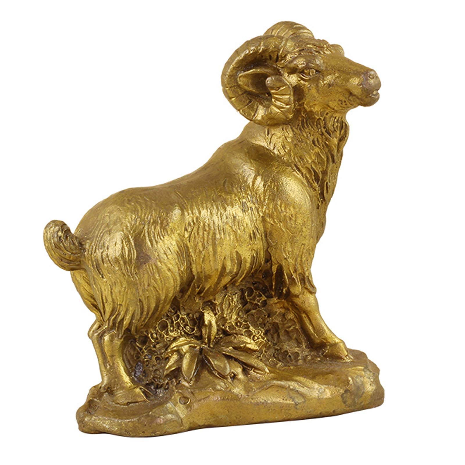 Statue Buffle Feng Shui Laiton Figurine Zodiaque Chinois Artisanat