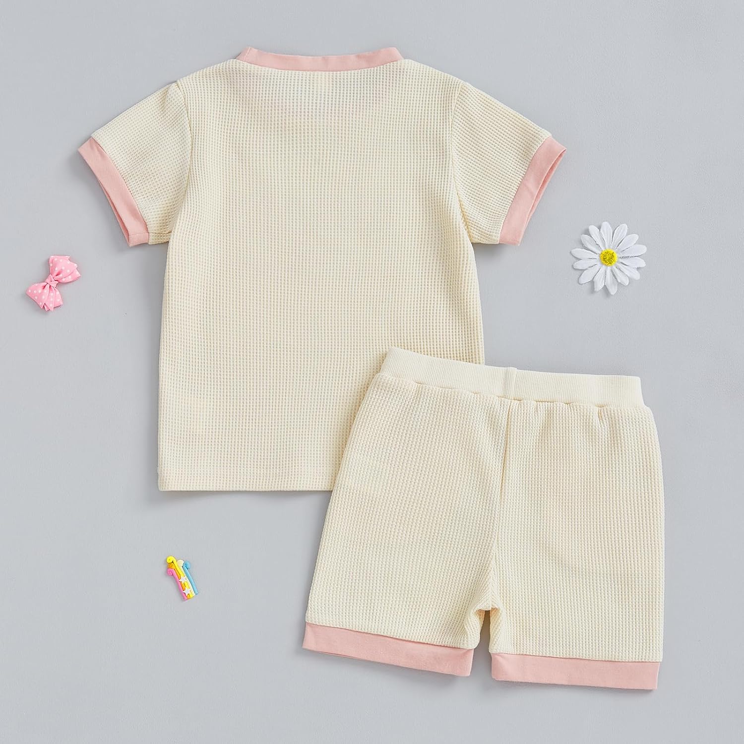 Big Sis Little Sis Matching Outfits Toddler Baby Girl Bow Embroidery Shirt Shorts Infant Summer Clothes
