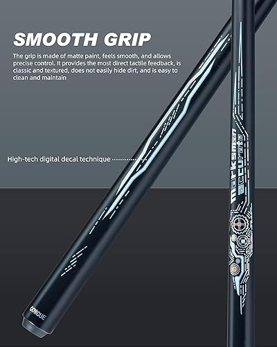 Miniatura 9 de CRICAL Serie de taco de salto y quiebre de fibra de carbono de 3 piezas, taco de salto profesional y potente con punta de 12.9mm y articulación