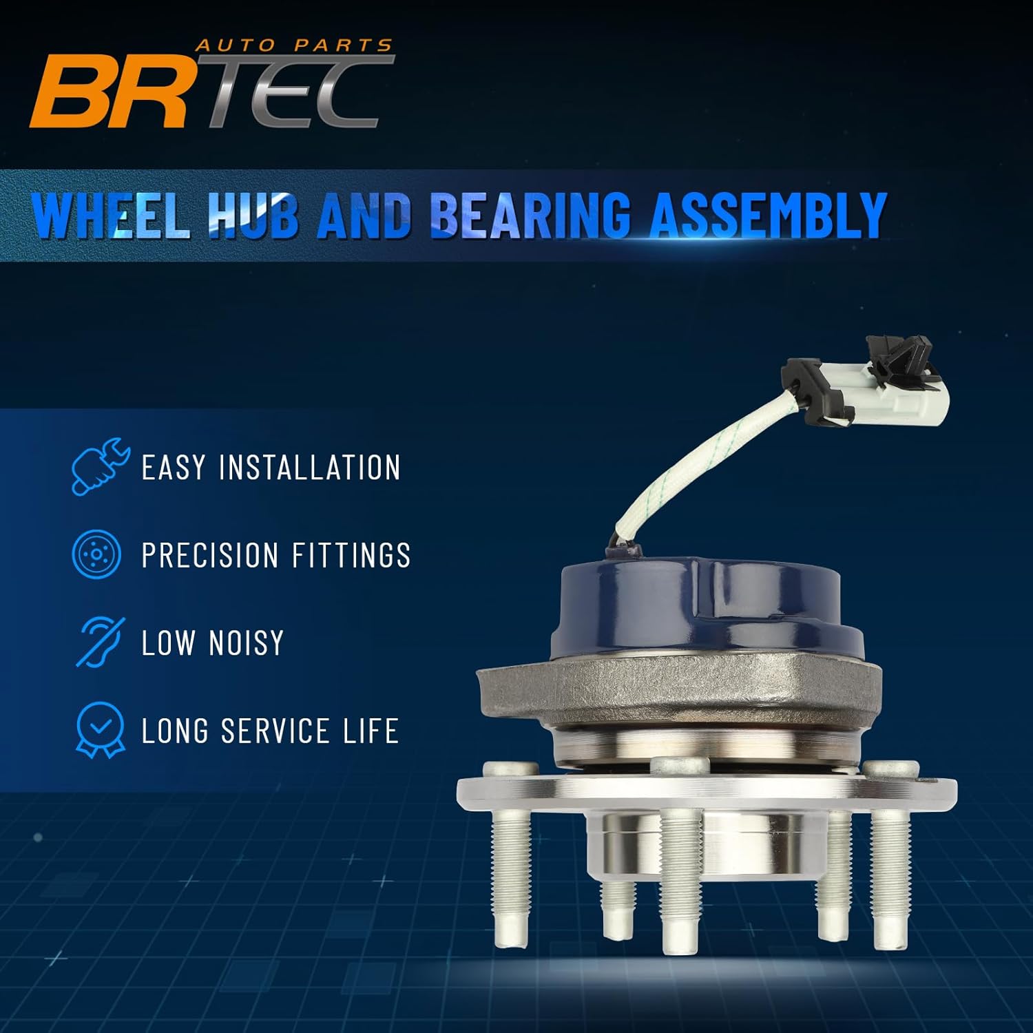 513121 Front Wheel Bearing and Hub Assembly Compatible with Cadillac DTS Eldorado Seville, Chevy Impala Monte Carlo, Buick Century, Pontiac Grand Prix Bonneville 5 Lug W/ABS