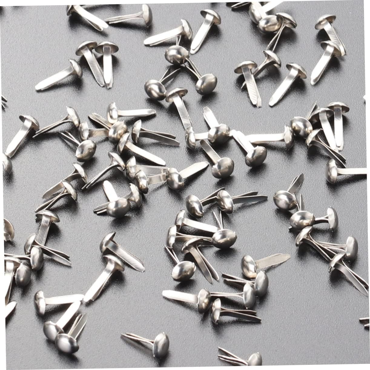 SEWACC 100pcs Round Fasteners for Craft Mini Brads Brads Paper Fasteners for Scrapbooking