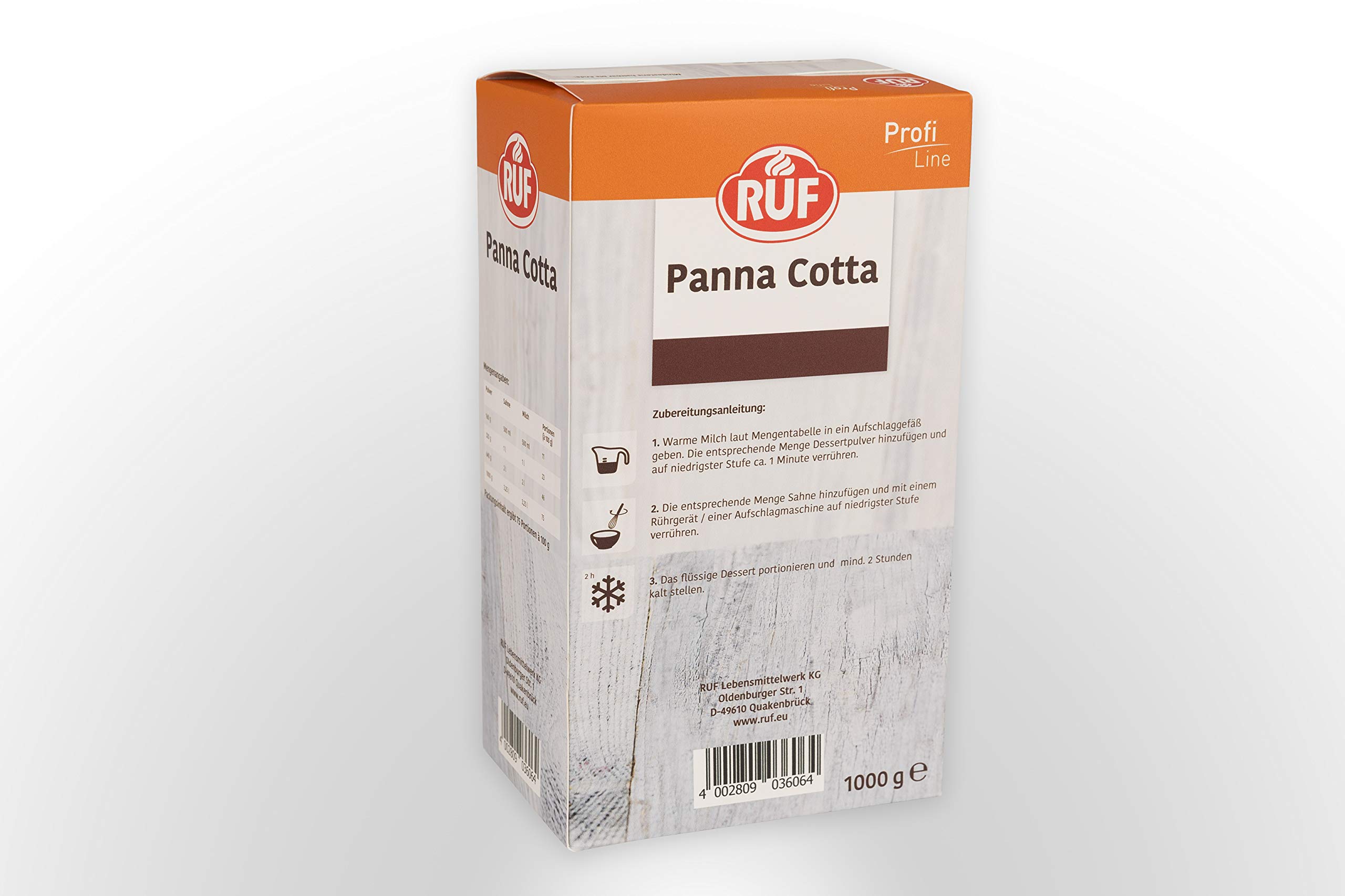 RUF Panna Cotta duże opakowanie bez gotowania, 1 opakowanie (1 x 1000 g)