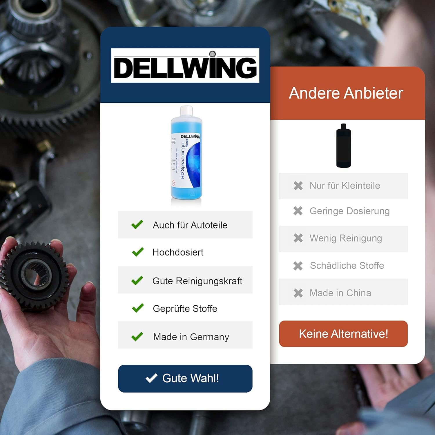 DELLWING HD limpiador especial alcalino 5L - limpiador ultrasónico concentrado premium para limpiar piezas de automóviles como carburadores, culatas de cilindros, inyectores, boquillas de inyecció