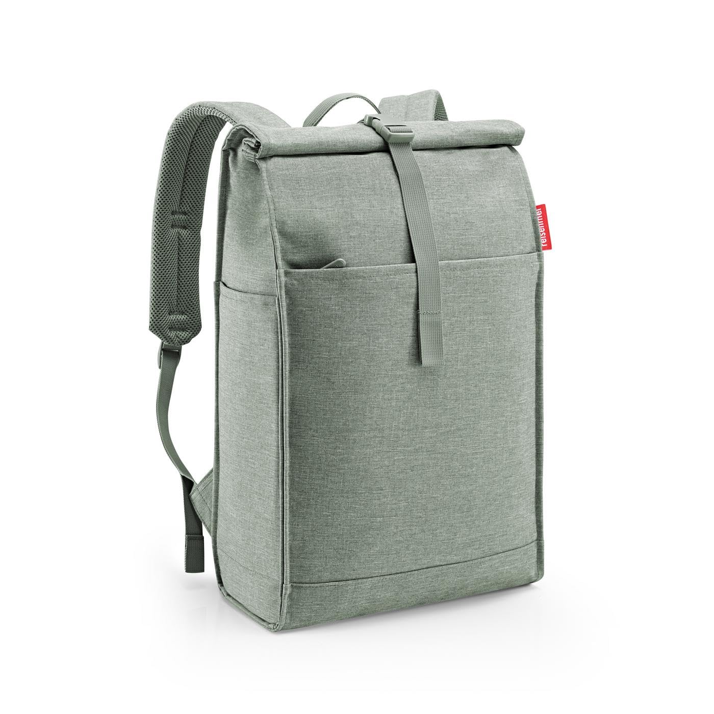 reisenthel urban rolltop backpack twist sage - urbaner und stylischer Rucksack, modernes Design, geräumiger Rucksack für Freizeit, Arbeitsweg und City-Trip