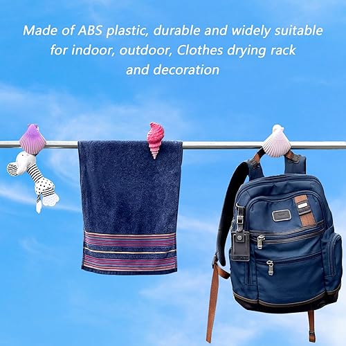 Miniatura 3 de Shells - Clips de toalla de playa para sillas de playa, clips de toalla de playa para sillas de piscina, sillas de salón, estantes de secado, clips