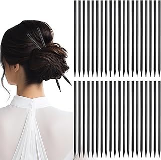 DOPENSPI 40PCS Chopsticks for Hair, Vintage Chinese Hair Sticks Black Wooden Hairs Sticks Chopsticks Pencil Long Hairpins Bun Hairs Clips for Women Girls Hairstyles Decorative Accessories