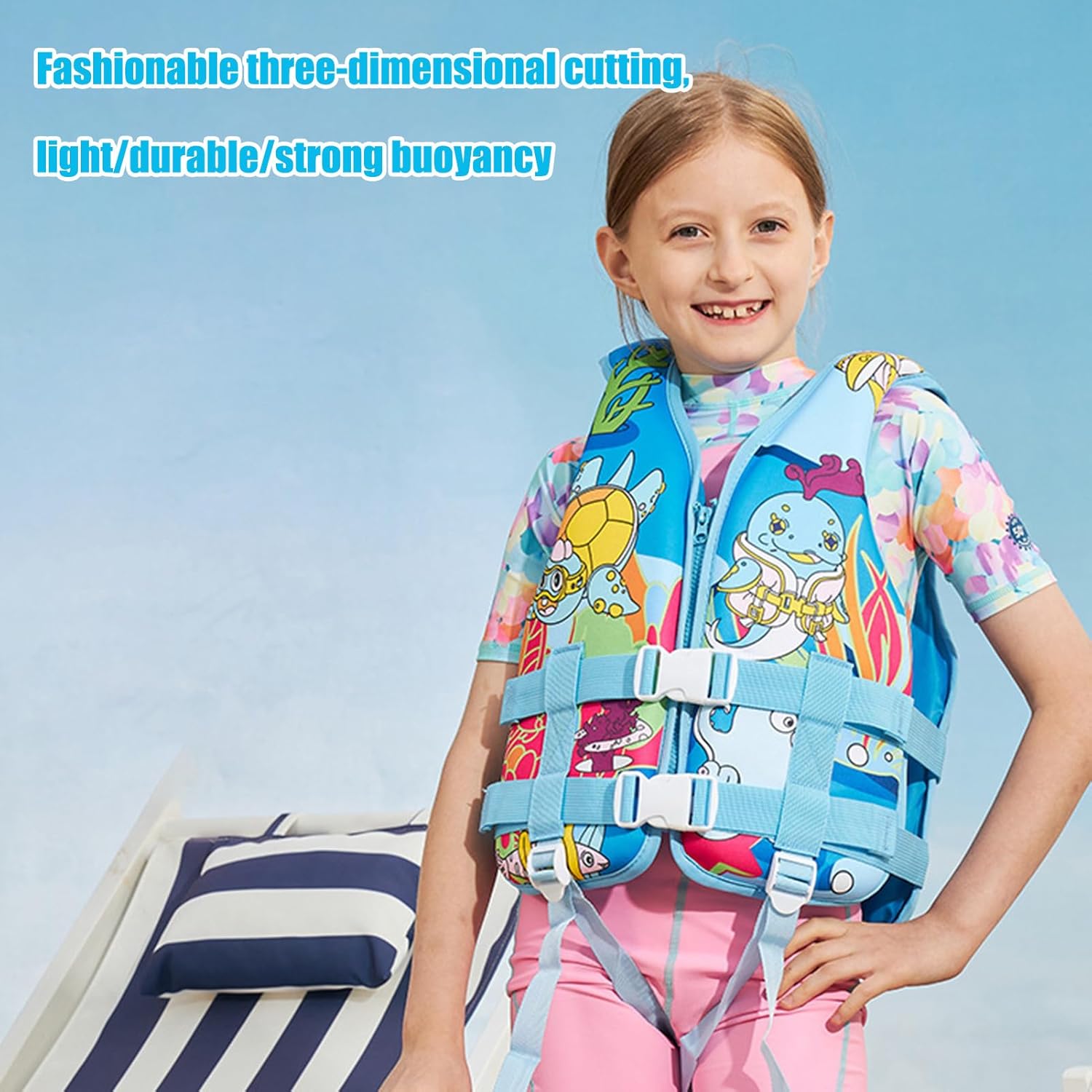 Float Vest, Swimming Learning Float Vest Lightweight Boys Girls Swim Wear Water Toys, for School Gym Vacation Activities Pool Safety