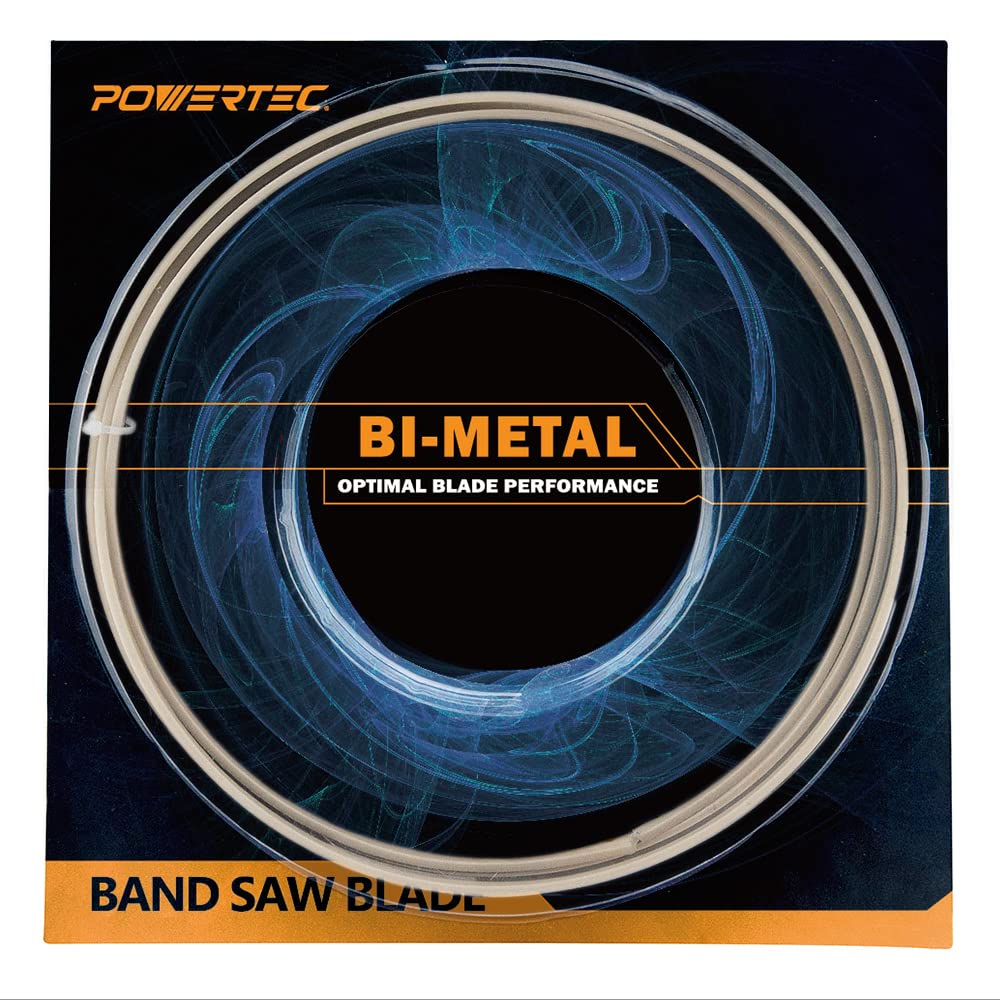 POWERTEC 591/4 Inch BiMetal Bandsaw Blades, 1/2" x 14 TPI NonFerrous Metal Cutting Band Saw