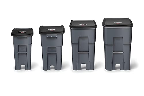 Miniatura 47 de Rubbermaid Commercial Products Brute - Basurero con ruedas, 95 galones, para restaurantes, hospitales, oficinas, parte trasera de casa, almacenes