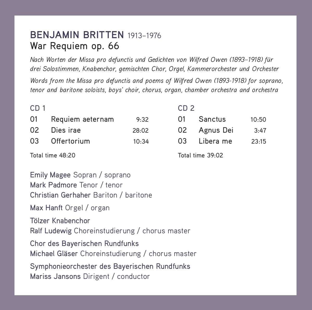 Britten War Requiem