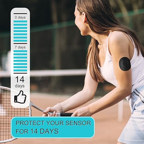 Miniatura 6 de 20 cubiertas de sensor Libre 2 impermeables, parches adhesivos CGM sin látex e hipoalergénicas, 14 días de fuerte adherencia flexible sin pegamento