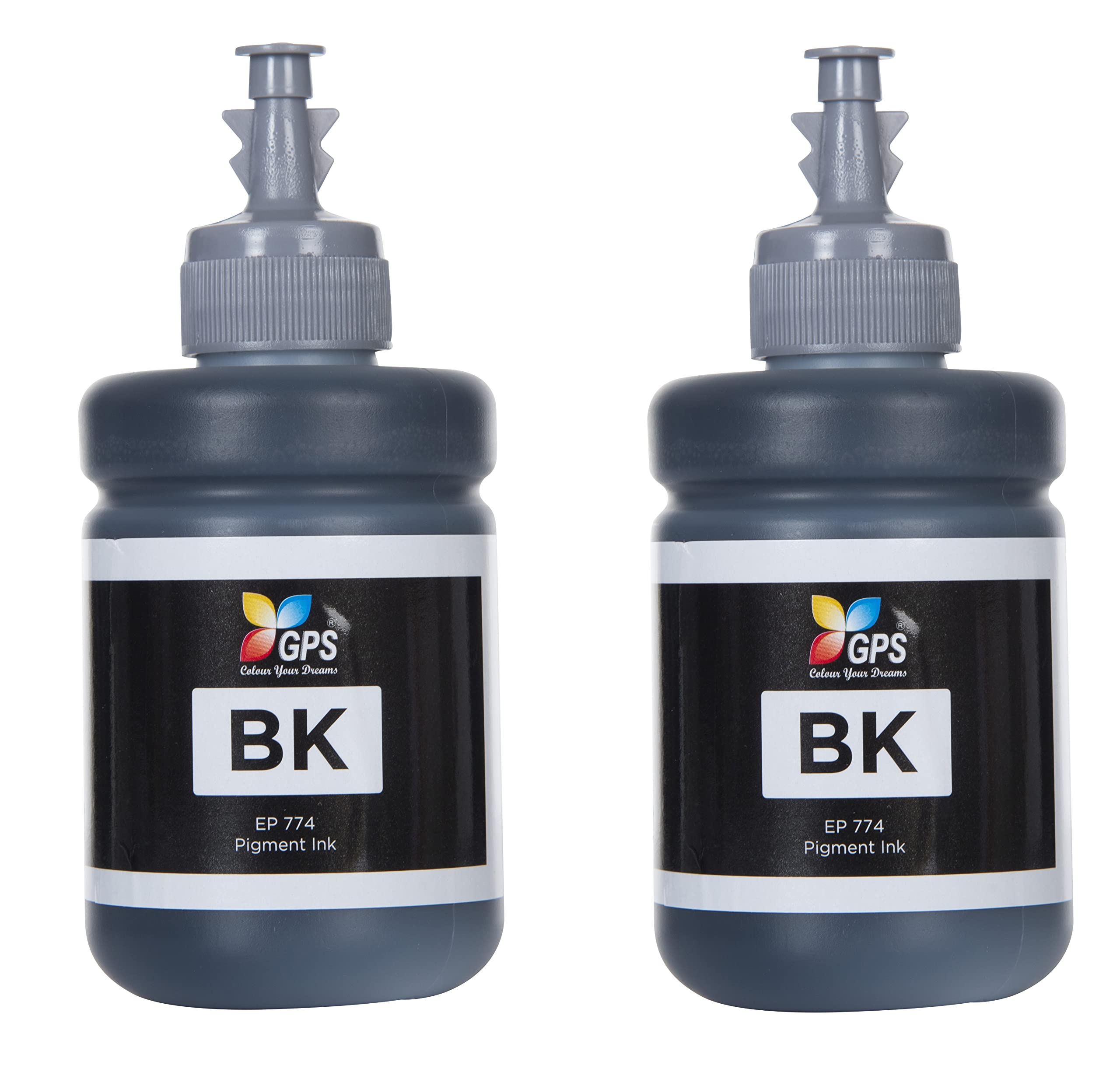 GPS Colour Your Dreams 774/7741 / T7741 Pigment Black Ink Refill Bottle Compatible for M100 / M105 / M200 / M205 / L605 / L655 / L1455 Printer -140ml Bottle (2pcs - 140ML) (B09N3H9LQQ) Amazon Price History, Amazon Price Tracker