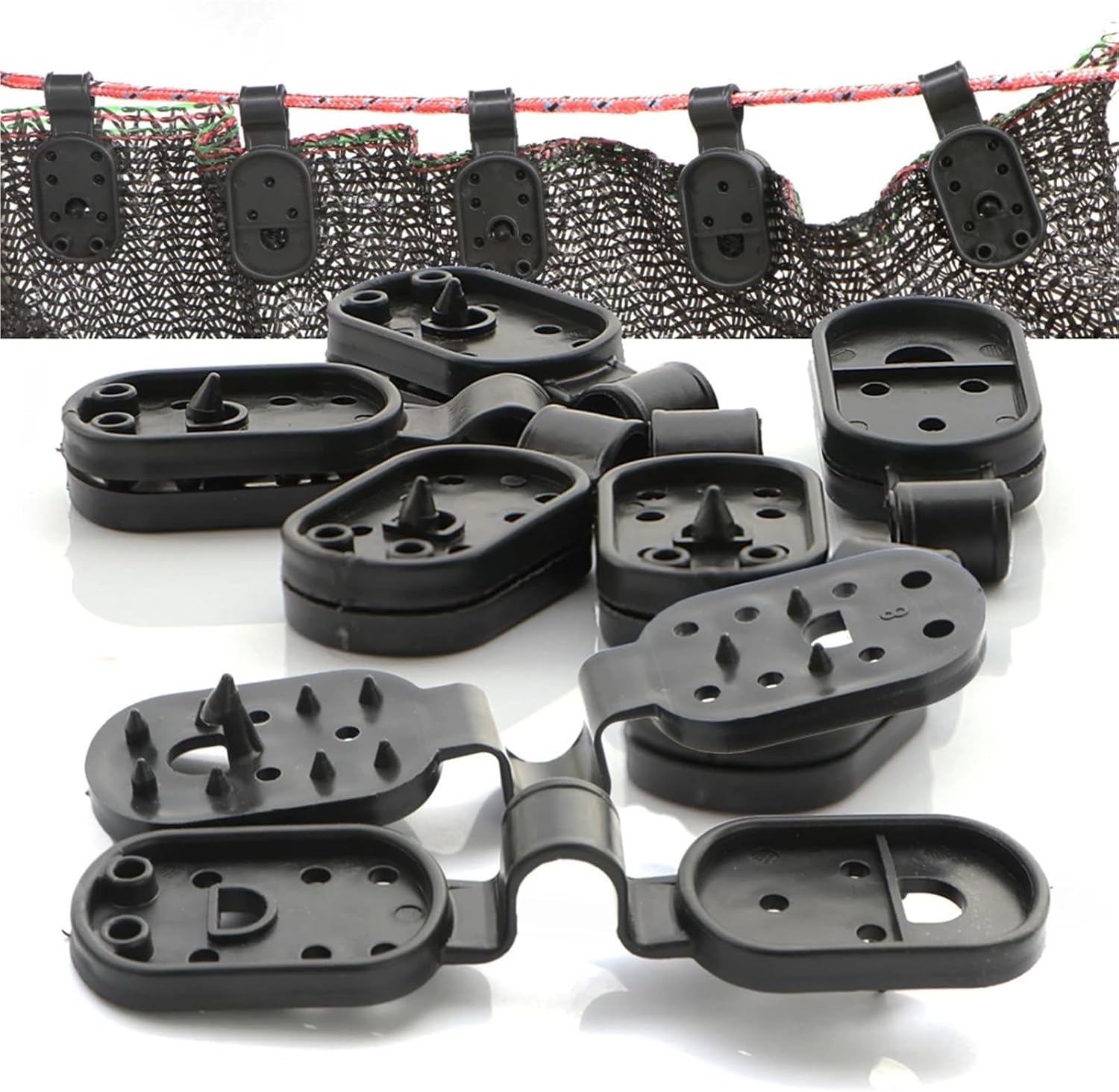 Shade Cloth Clips 120/150/200pc Plastic Sunshade Net Clip Reusable Greenhouse Shadow Mesh Clamps for Garden Patio Awning Mesh Fabric(200pcs)
